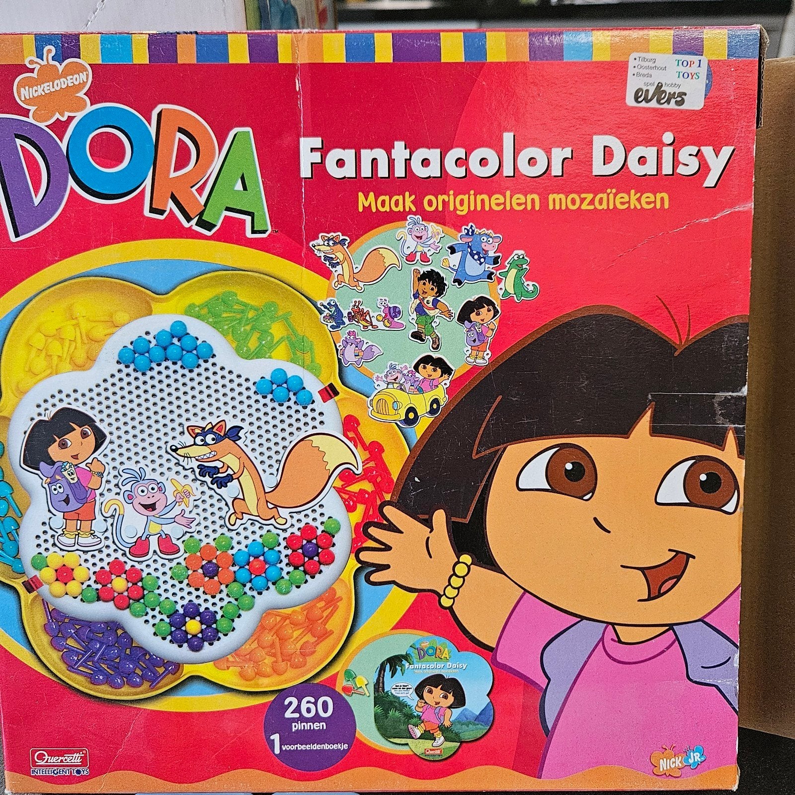 Dora mozaïek met 260 pinnen, Ophalen