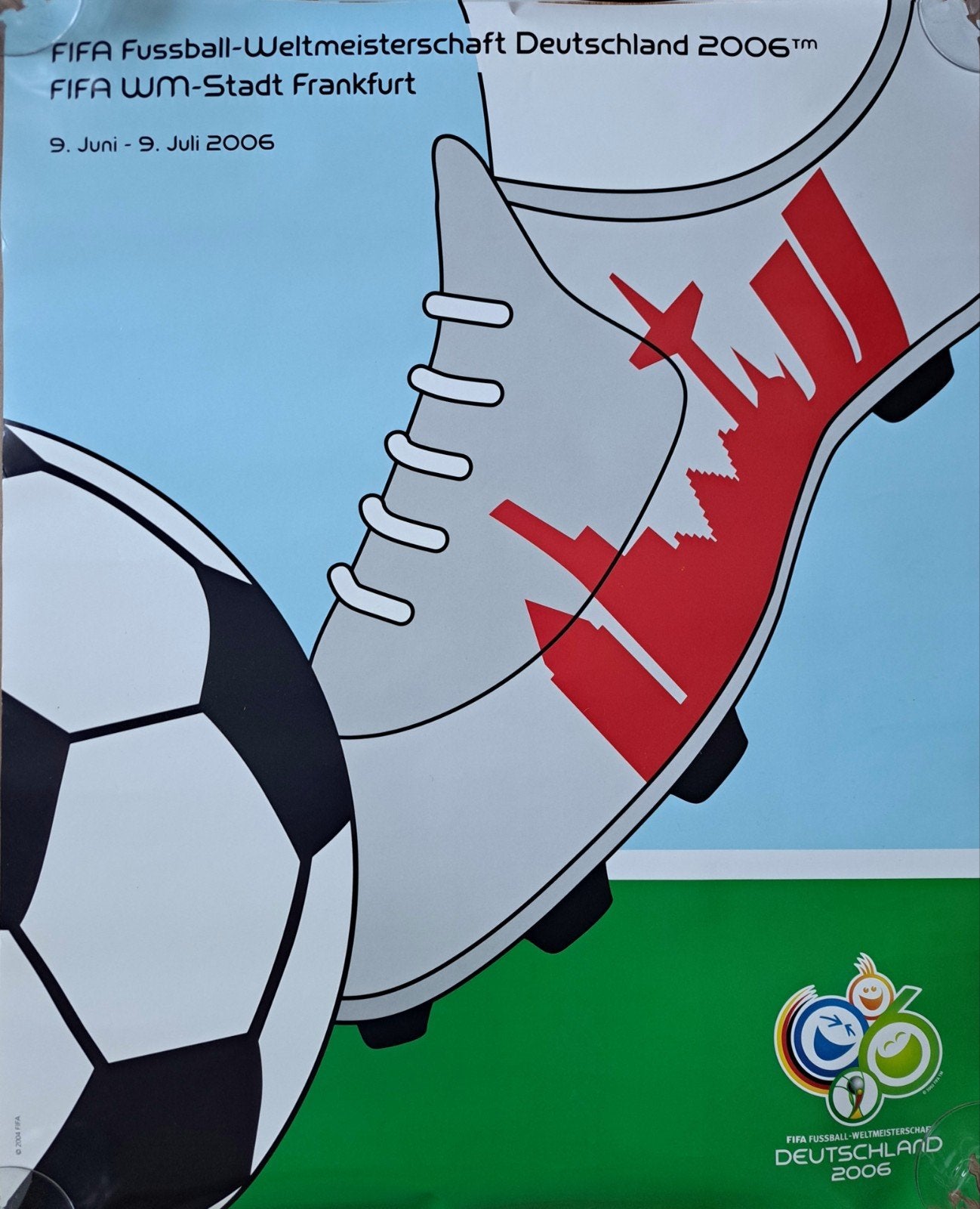 Originele 2006 WK Voetbal poster Duitsland, Verzamelen, Ophalen of Verzenden, Nieuw, A1 t/m A3, Sport