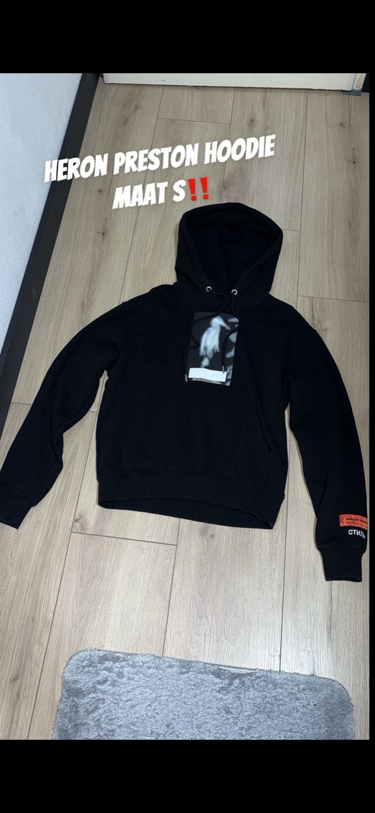 Heron Preston Hoodie Zwart Maat S, Kleding | Heren, Ophalen of Verzenden, Zo goed als nieuw, Maat 46 (S) of kleiner, Zwart