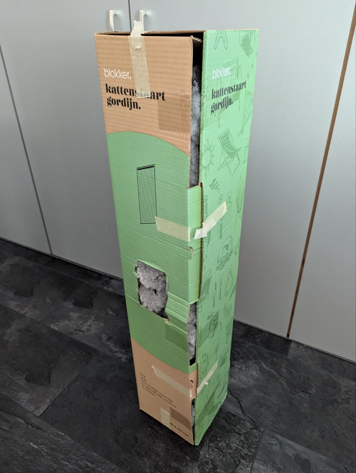Nieuw Kattenstaart Muggen Gordijn 90x210 cm, Ophalen, Nieuw, Vliegengordijn, Grijs
