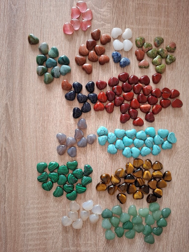 Restpartij Edelstenen en Mineralen (Kleine hartjes 175 st), Verzenden, Nieuw