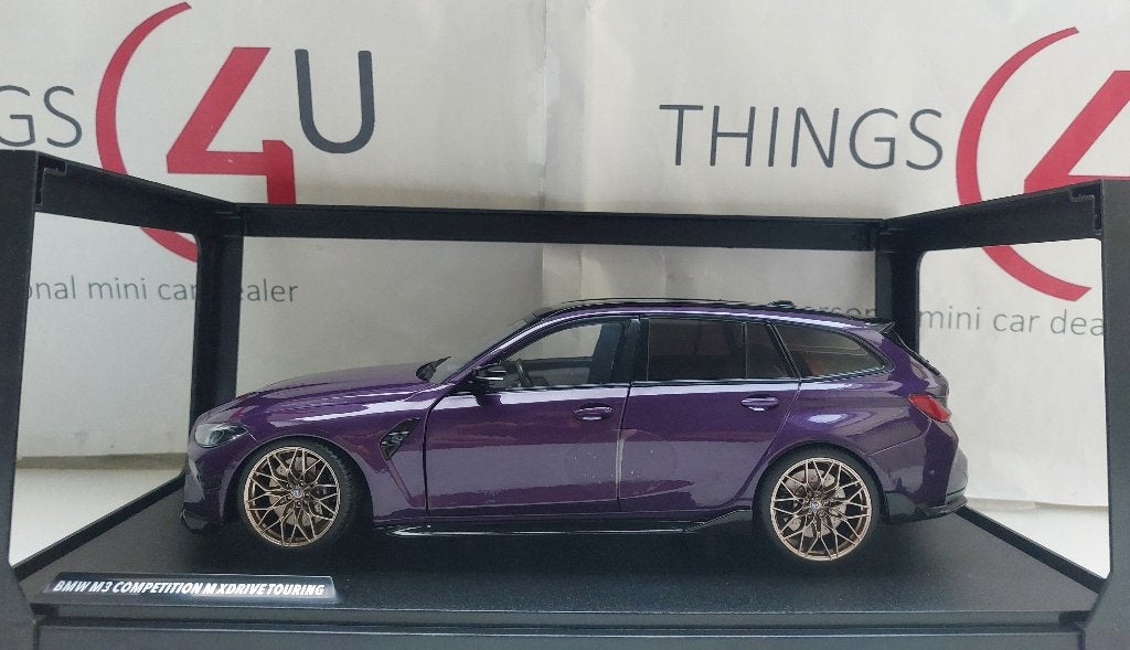 Solido 1:18 BMW M3 (G81) Competition M XDrive Touring paars, Ophalen of Verzenden, Nieuw, Auto, Solido