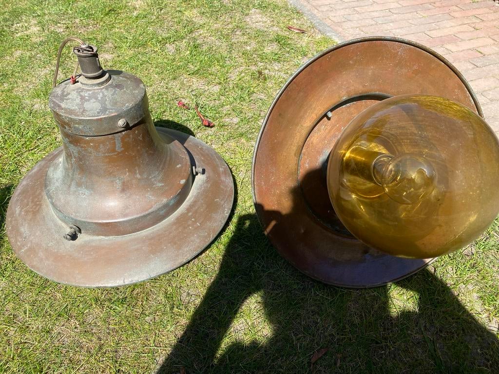 koperen scheepslampen / buitenlampen (2 stuks), Ophalen