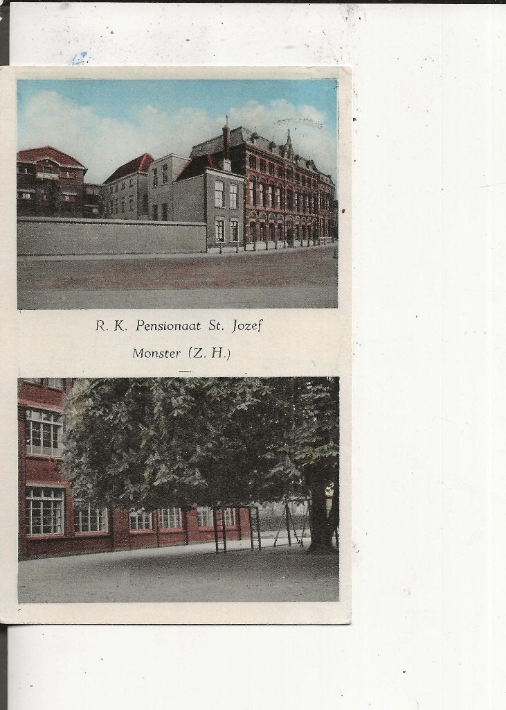 Monster Havenstraat 2-Luik RK Pensionaat St Jozef Tekst!1957, Verzamelen, Ansichtkaarten | Nederland, Ophalen of Verzenden, 1940 tot 1960
