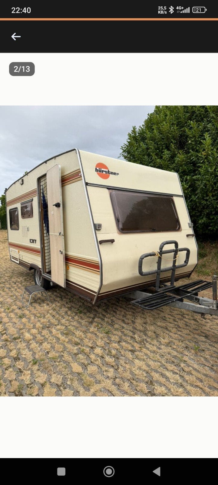 Festival caravan inclusief voor luifel, Ophalen