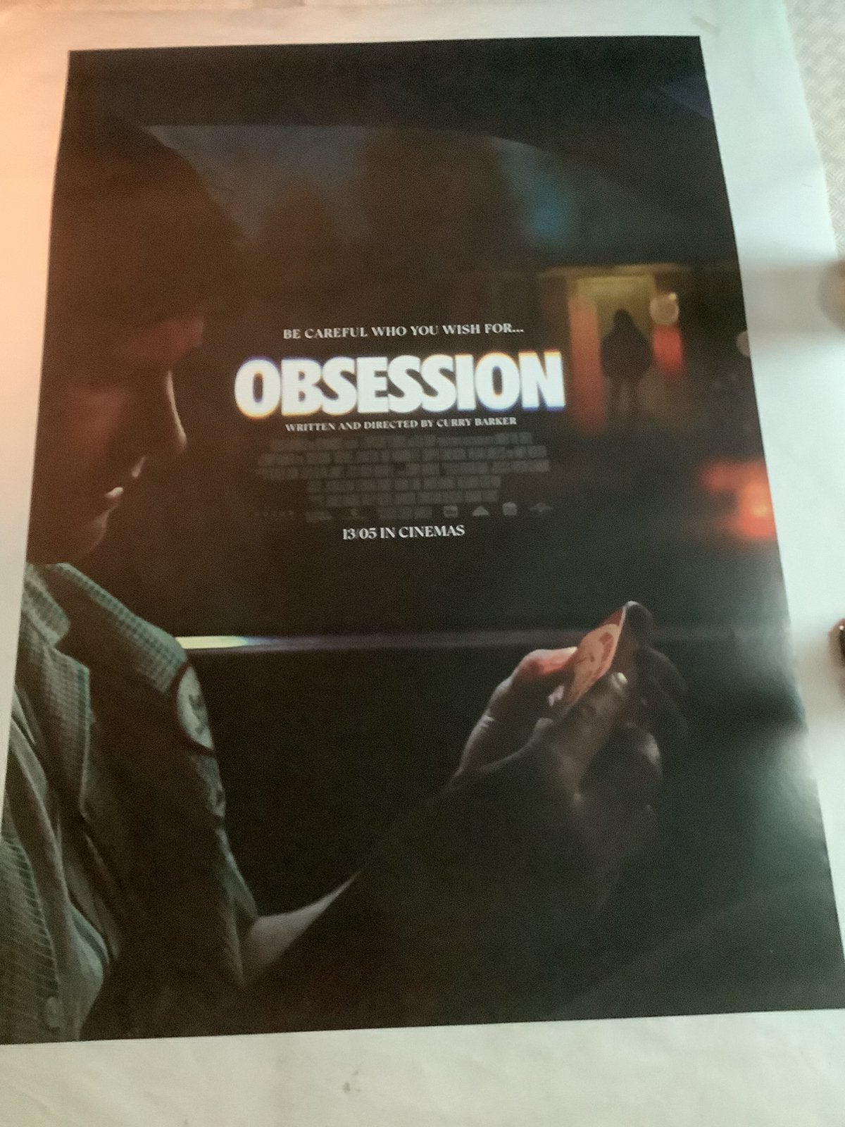 OBSESSION   FILMPOSTER   70-100 cm, Ophalen, Zo goed als nieuw, Deurposter of groter, Film en Tv