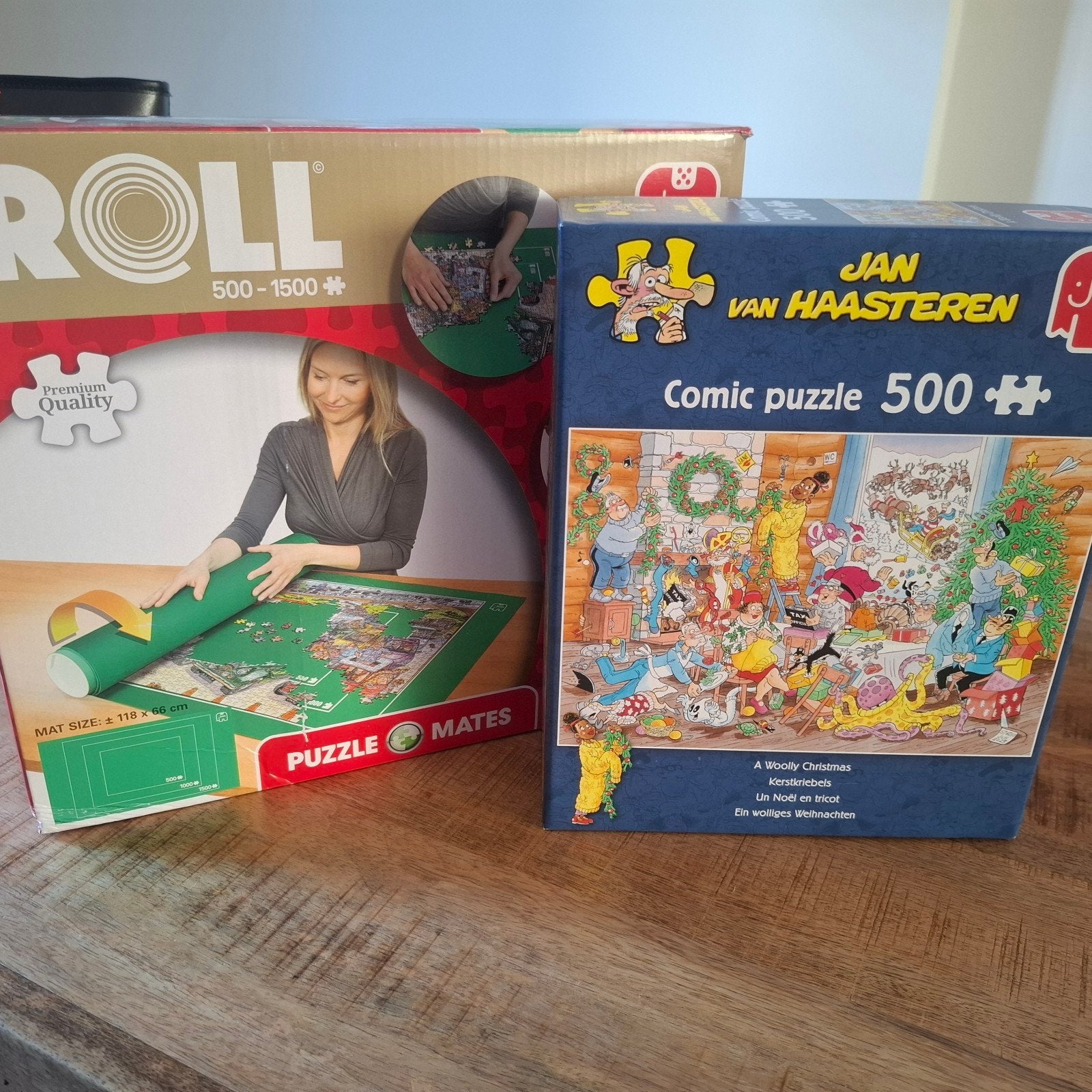 Puzzelmat met Jan van Haasteren puzzel 500 stukjes, Ophalen, 500 t/m 1500 stukjes, Zo goed als nieuw