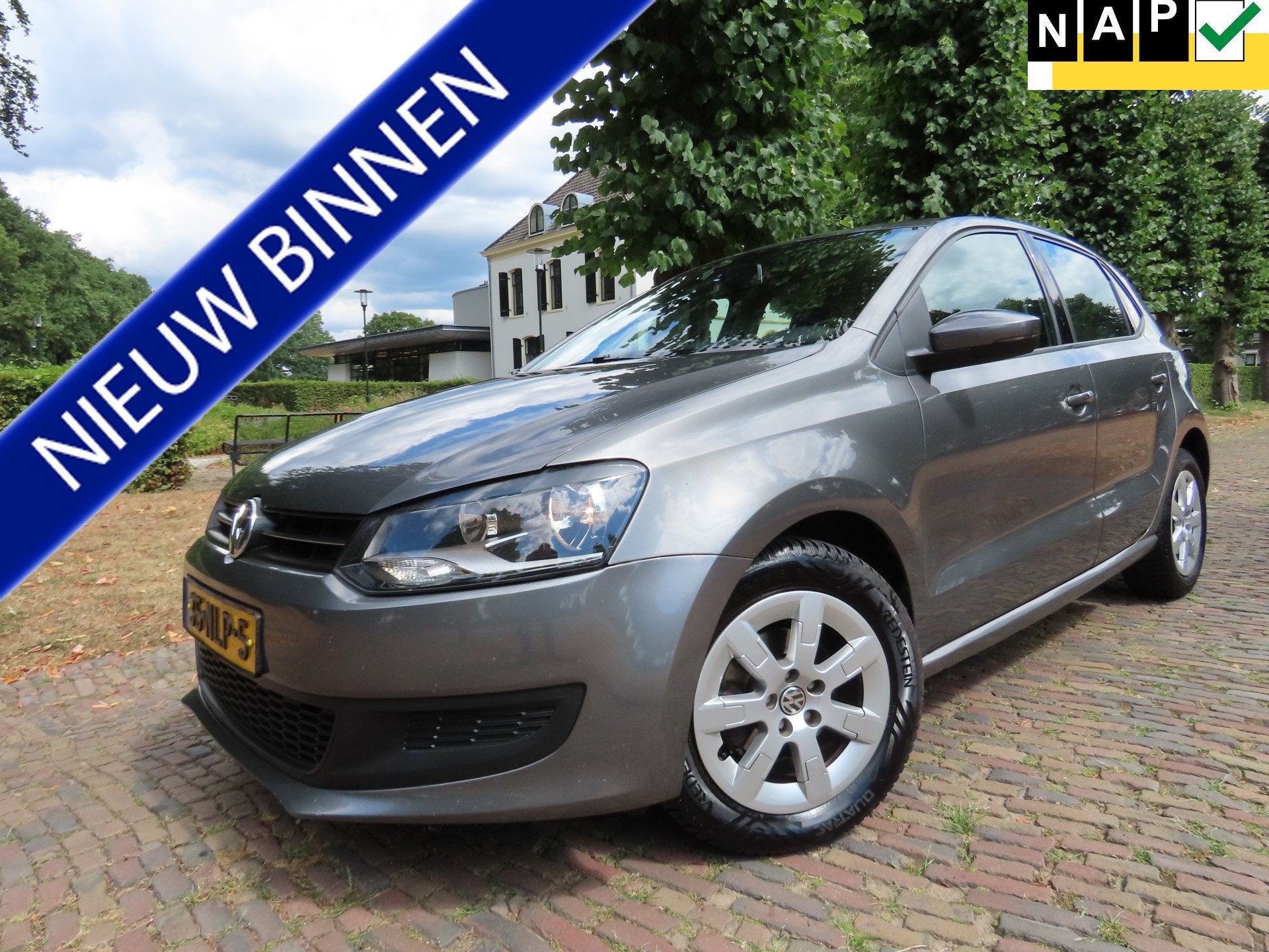 Volkswagen Polo 1.2-12V Comfortline Airco Cruisecontrol Carp, Euro 5, Zwart, 1198 cc, Origineel Nederlands