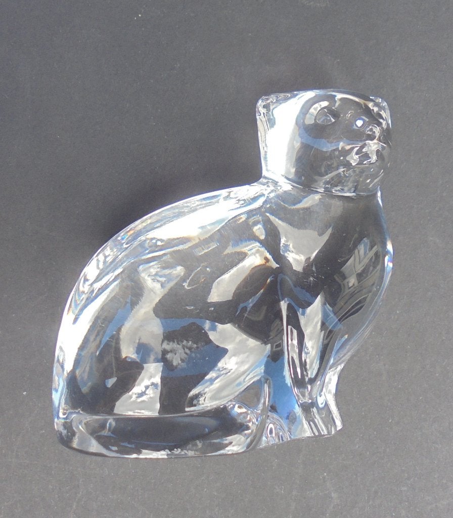 VILLEROY & BOCH Kristal glas zittend katje POES, 100% gaaf., Antiek en Kunst, Antiek | Glas en Kristal, Ophalen of Verzenden