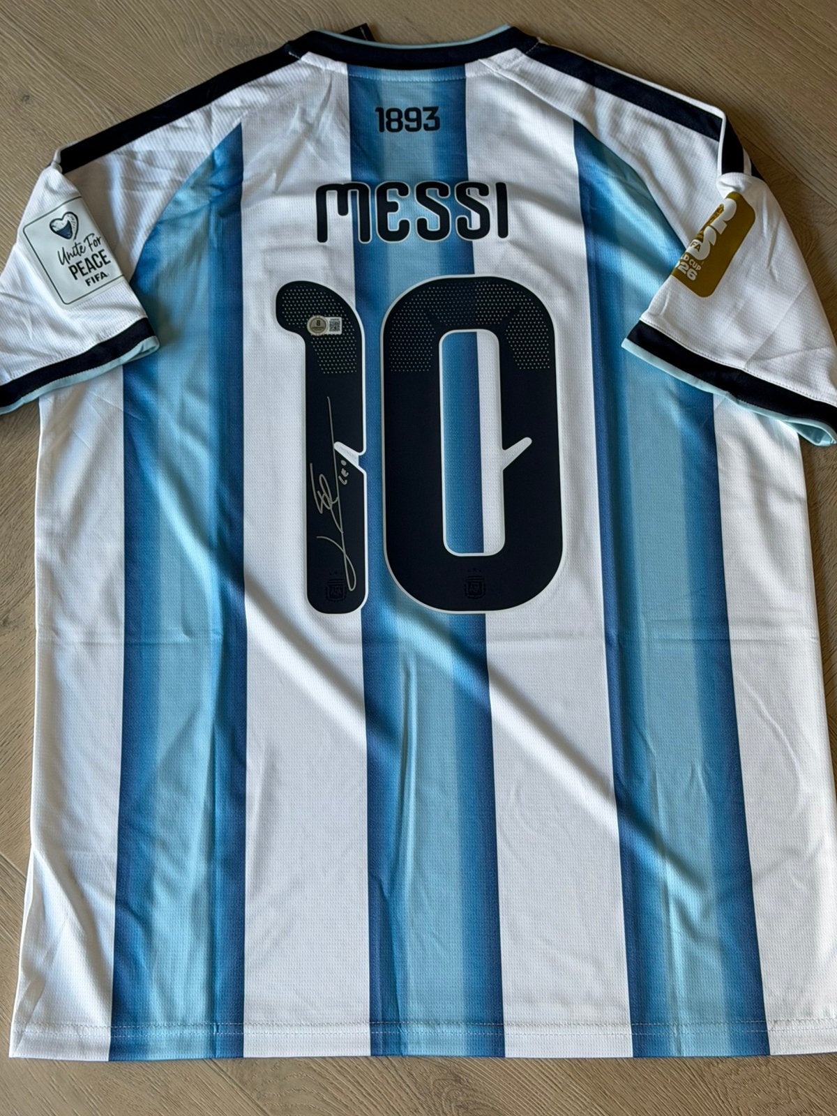 Lionel Messi signed jersey Argentina Beckett, Ophalen of Verzenden, Nieuw, Buitenlandse clubs, Shirt