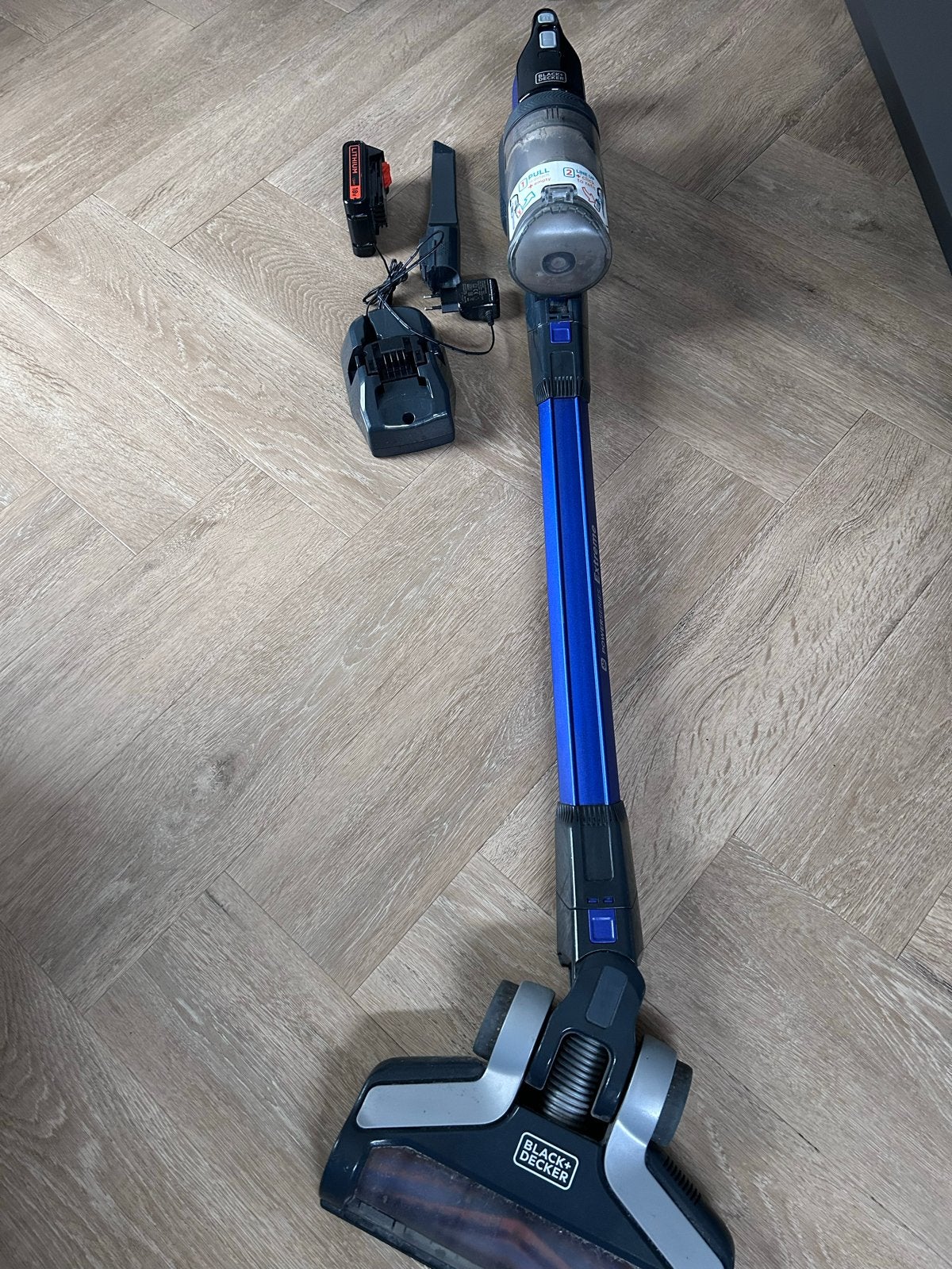 Black+Decker Steelstofzuiger met verwisselbare accu, Witgoed en Apparatuur, Ophalen, Overige merken, Gebruikt, Draadloos