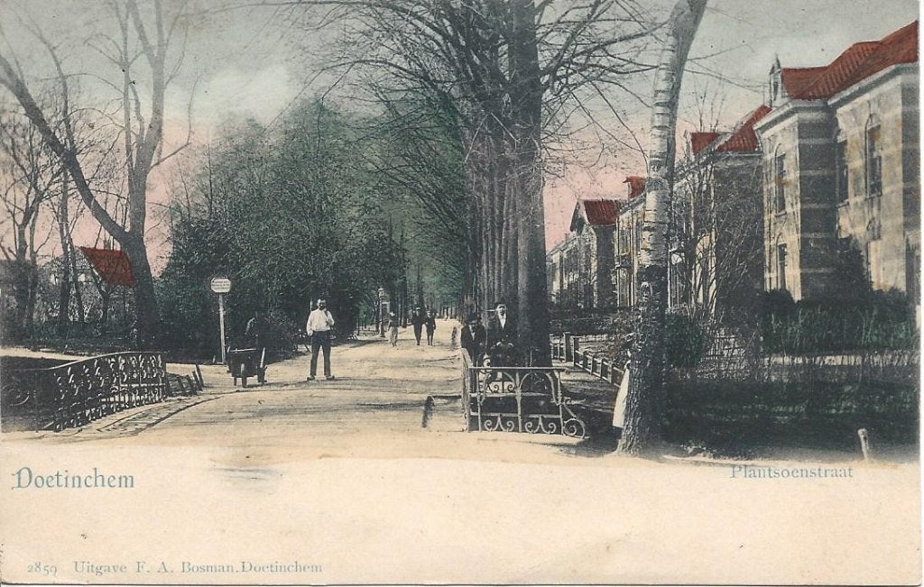Doetinchem (Gld.) Plantsoenstraat, Volk, gelopen 1905, Ophalen of Verzenden, Voor 1920, Gelopen, Gelderland