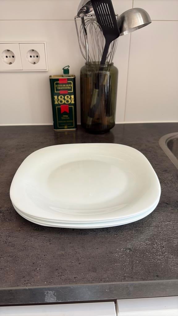 4 Bormioli Rocco eetborden 27cm, Huis en Inrichting, Keuken | Servies, Ophalen, Zo goed als nieuw, Overige stijlen, Bord(en)