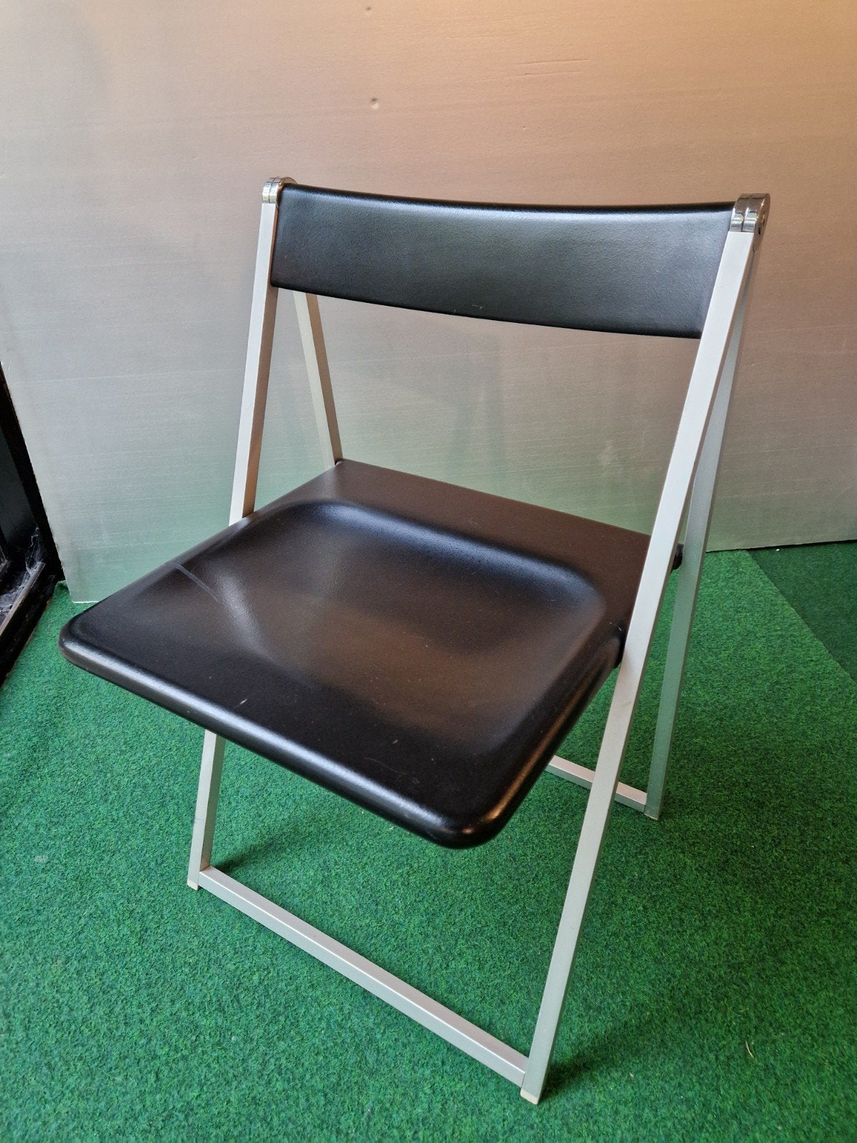 Vintage  Interlubke klapstoel, Ophalen, Gebruikt, Zwart, Modern, Praktisch