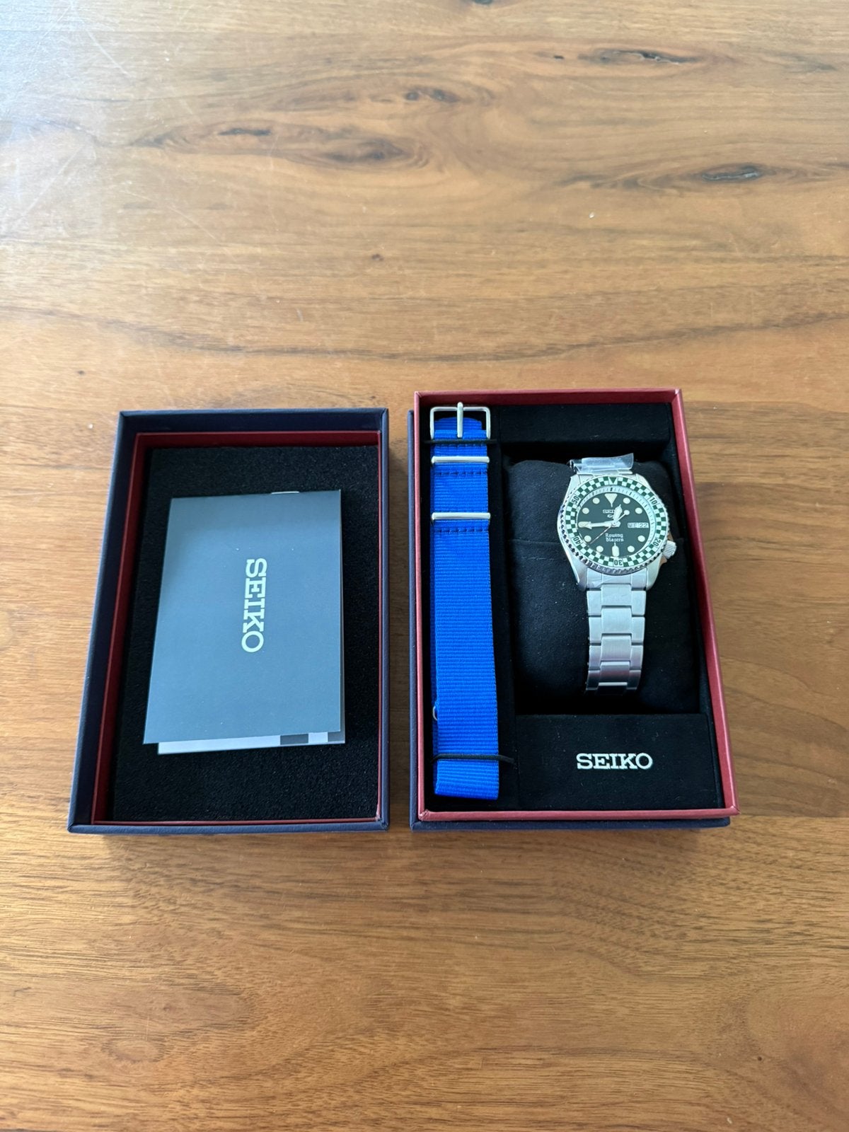 Seiko 5 x Rowing Blazers, Ophalen of Verzenden, Zo goed als nieuw, Zwart, IOS
