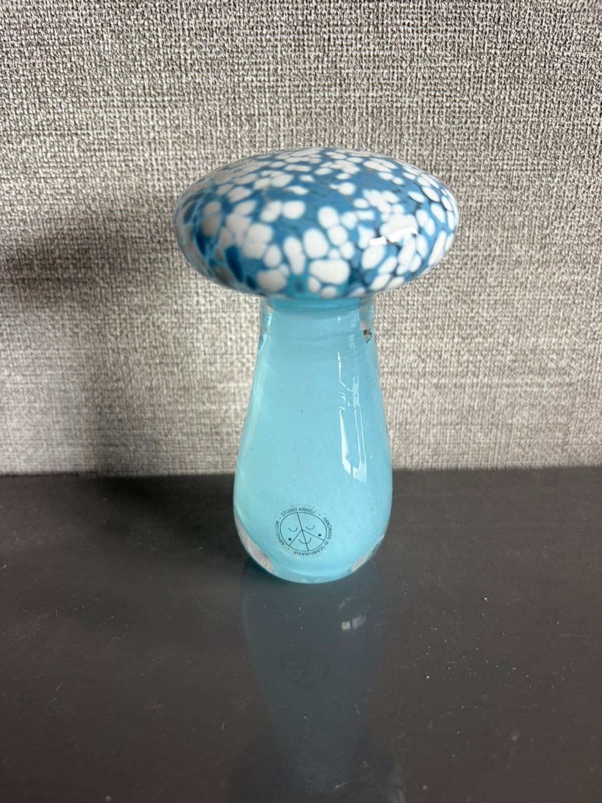 Studio Arhoj  “Crystal Blob”,  kleur blauw,  glas, Glas, Object, Ophalen of Verzenden, 10 cm