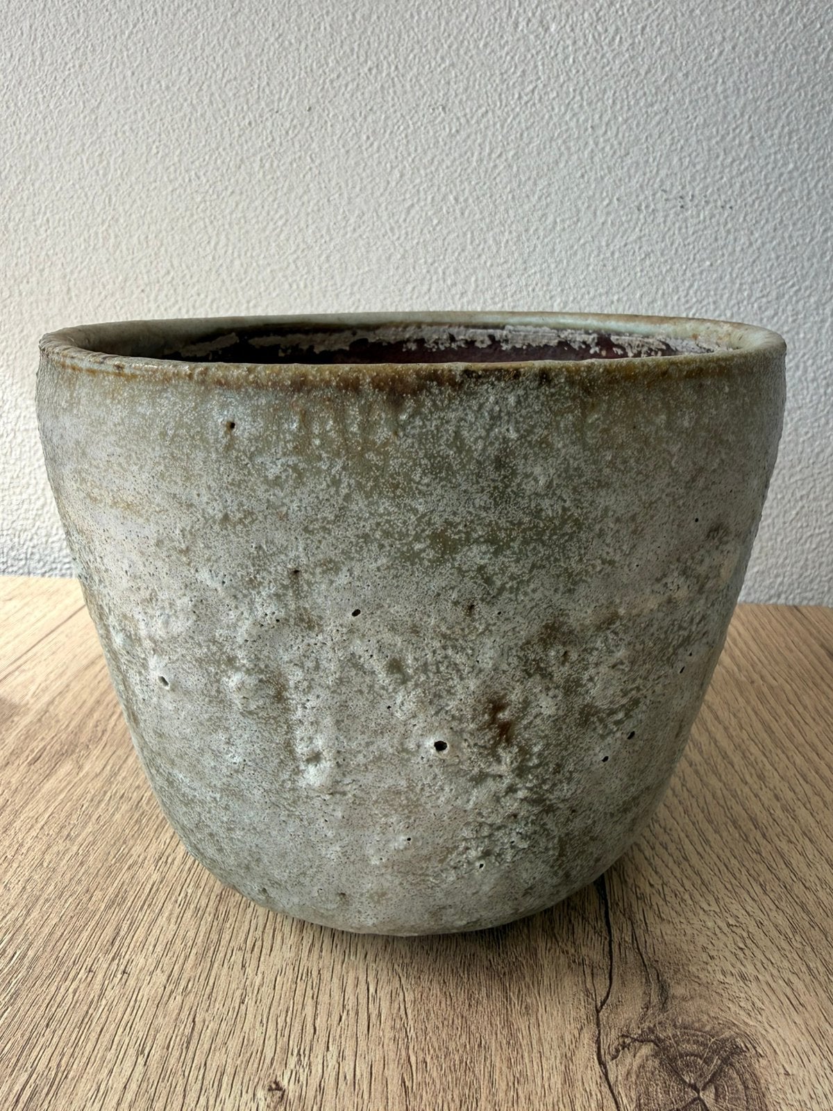 Bruisglazuur bloempot Pieter Groeneveldt 516 * 13 cm hoog, Ophalen of Verzenden, Huis en Inrichting