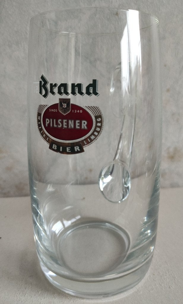 erg mooie grote  BRAND pilsener bierpul 0,5 liter, Ophalen of Verzenden, Zo goed als nieuw, Pul(len), Brand