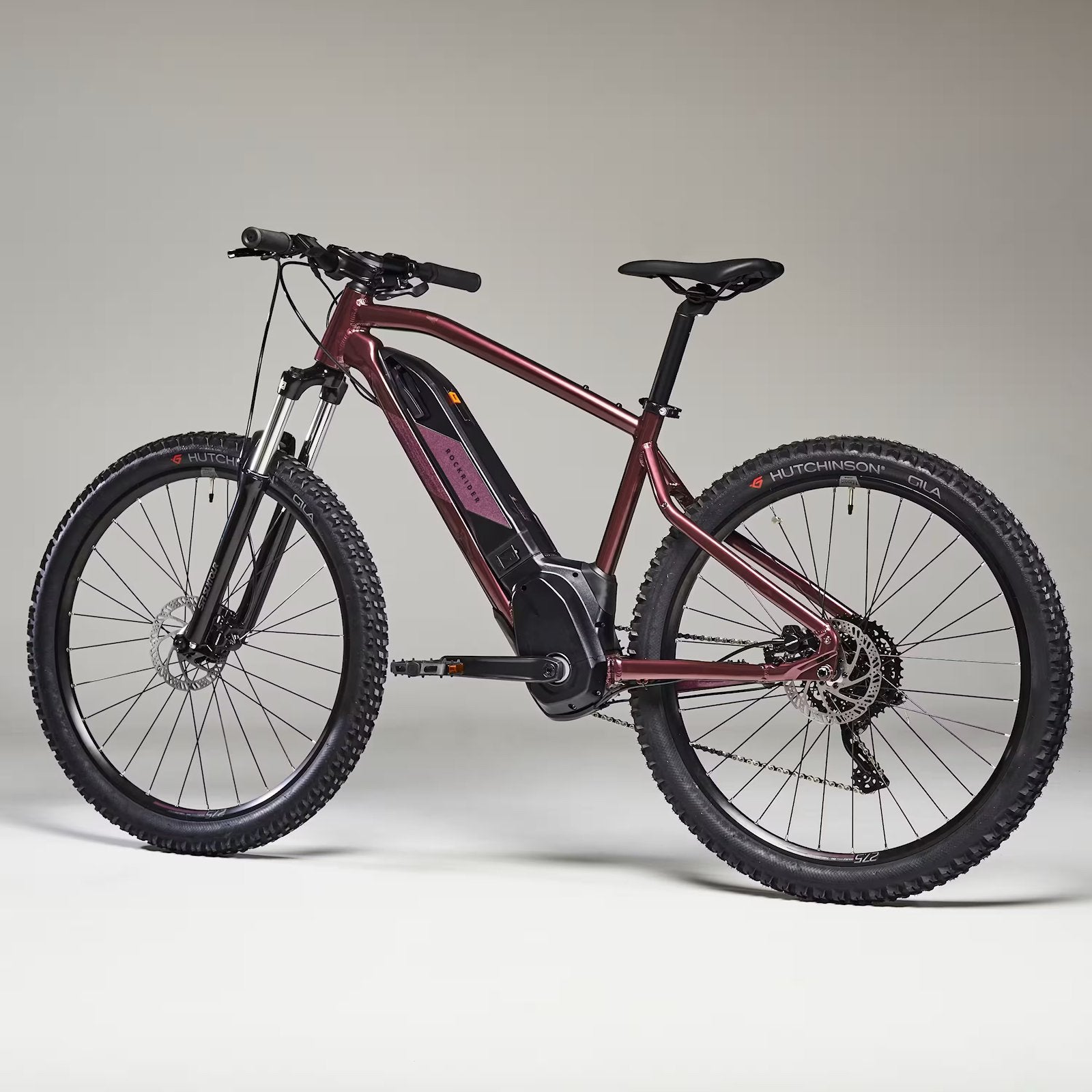 Rockrider Elektrische mountainbike 27.5" E-ST 500 paars, Overige merken, Gebruikt, Ophalen of Verzenden, 50 km per accu of meer