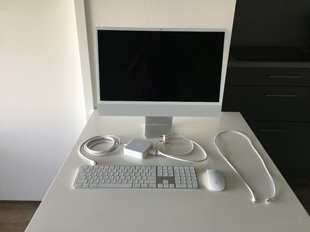 Apple iMac 24" M1 (2021) 16GB RAM 256GB SSD Zilver, Computers en Software, Apple Desktops, Ophalen, 256 GB, 24", SSD