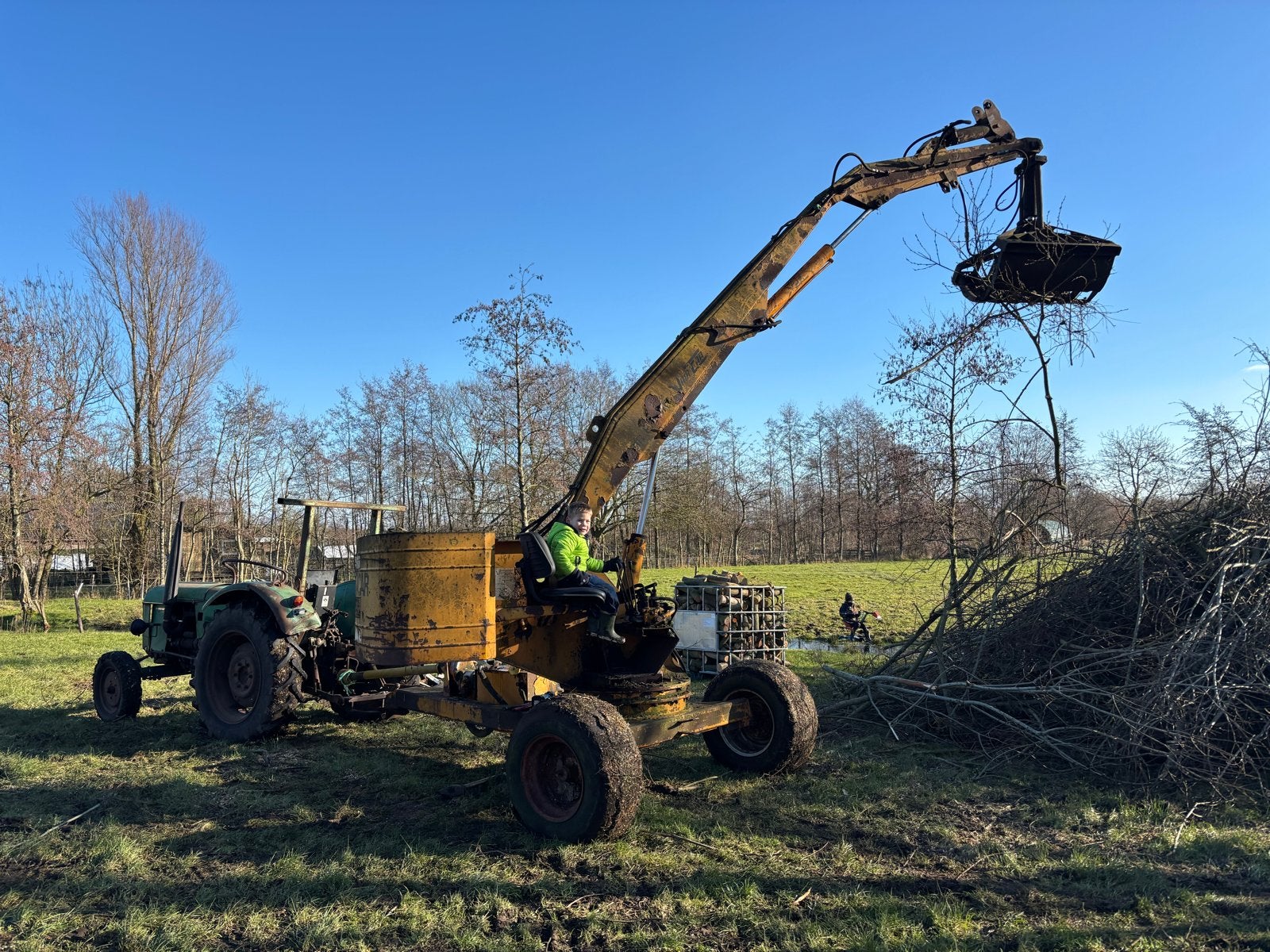 Landbouwkraan getrokken kraan Vaiacar kraan, Ophalen, Grondbewerking