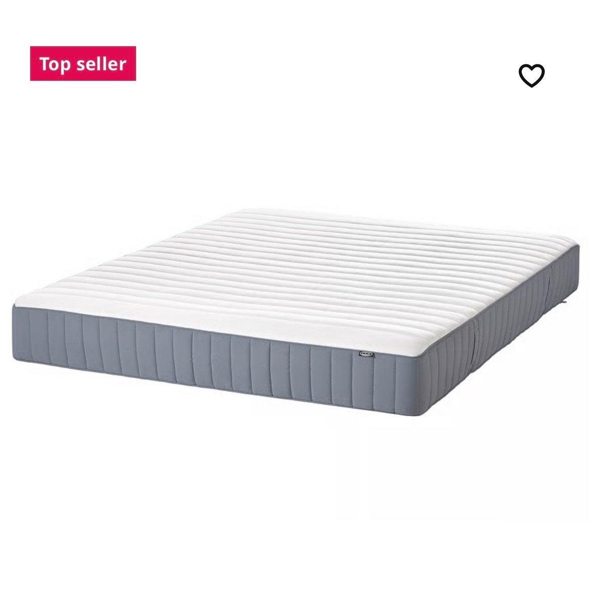IKEA VALEVÅG pocketveringmatras 180x200 cm middelhard, Ophalen, Tweepersoons, Zo goed als nieuw, Matras