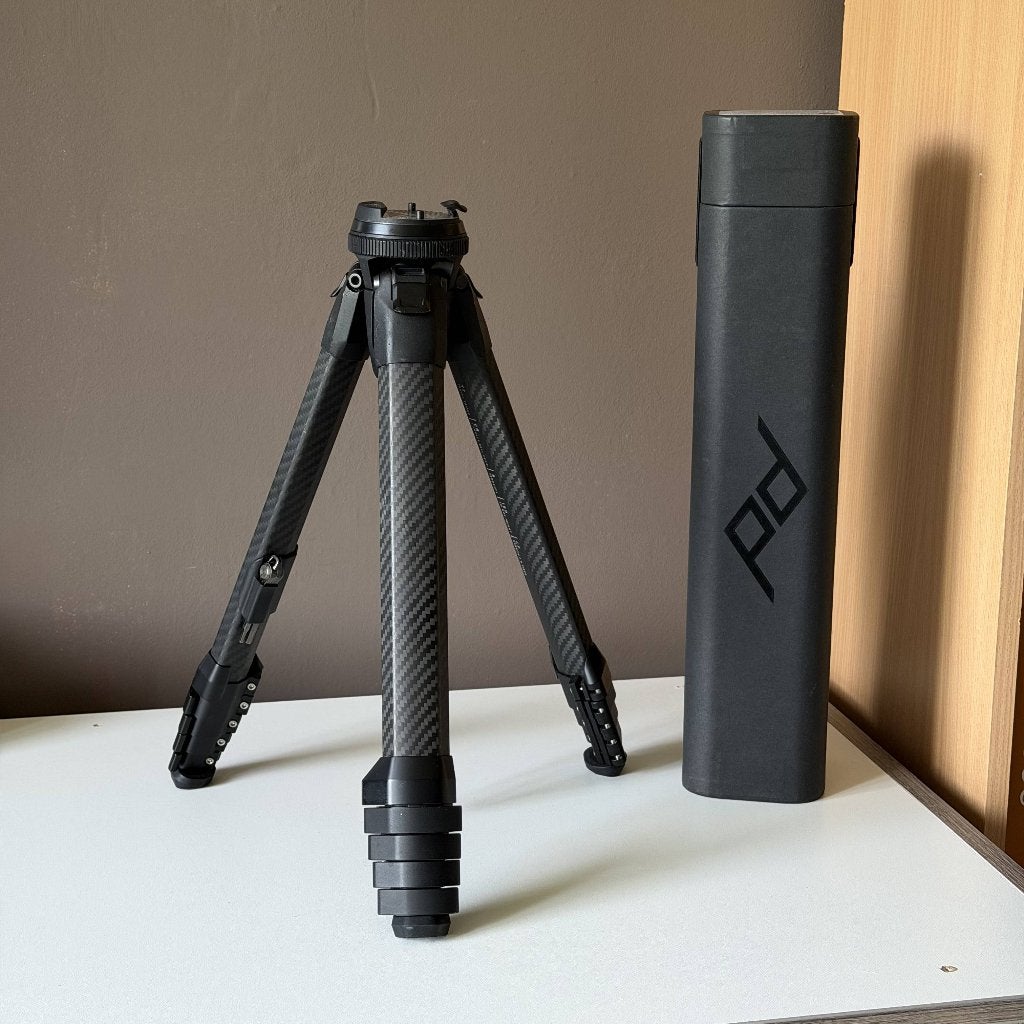 Peak Design Travel Tripod Carbon Fiber | + Doos | + Factuur, Zo goed als nieuw, Minder dan 150 cm, Met balhoofd, Ophalen of Verzenden