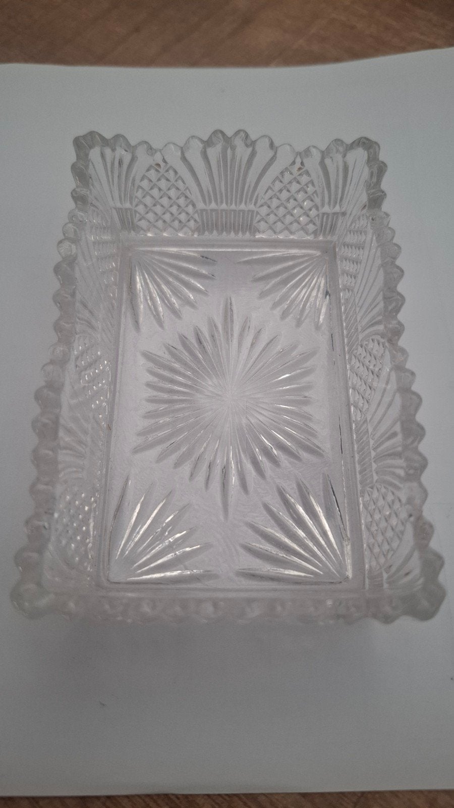 Vintage Glazen Schaaltje met Decoratief Patroon, Antiek en Kunst, Ophalen