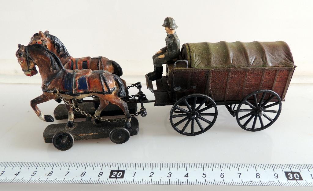 Hausser elastolin Panjewagen WO1/2, Antiek en Kunst, Ophalen of Verzenden