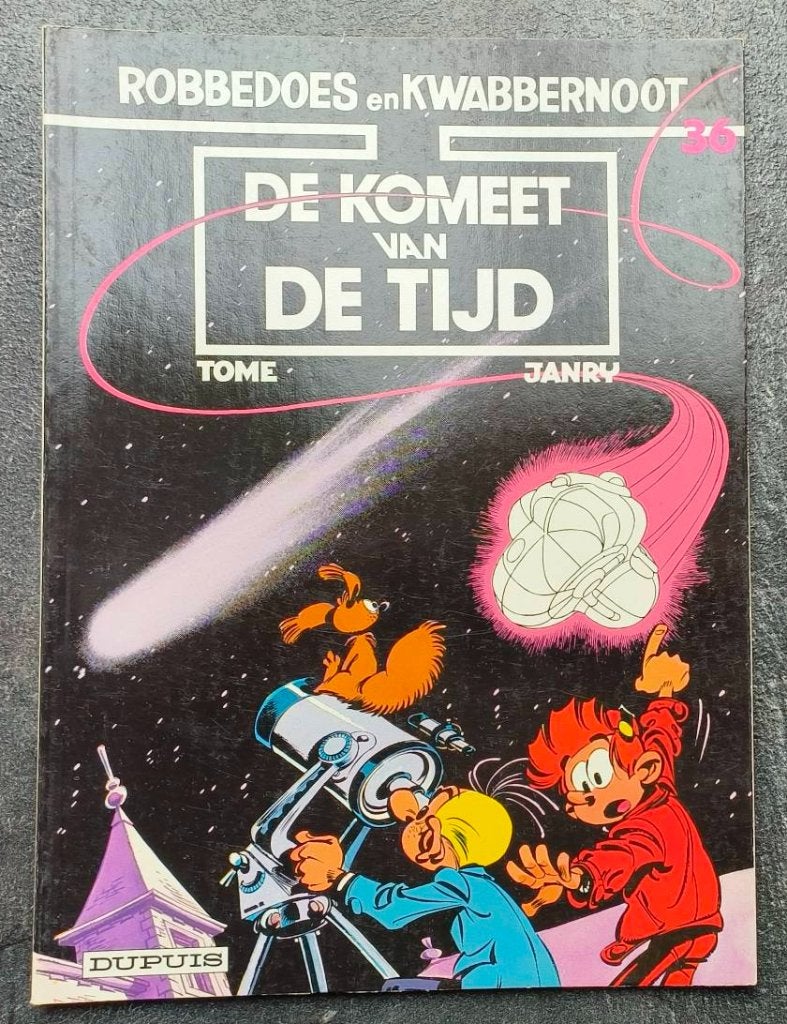 Robbedoes en Kwabbernoot nr.36 De komeet van de tijd, Eén stripboek, Ophalen of Verzenden, Zo goed als nieuw, Tome & Janry
