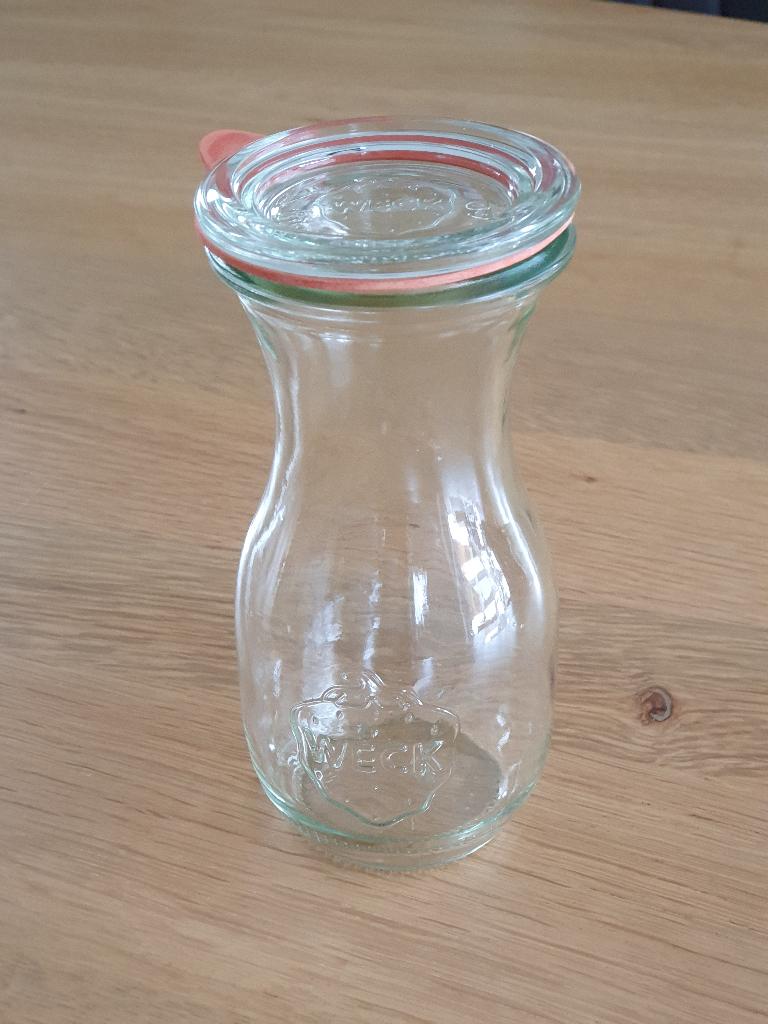 kleine weckfles, Ophalen of Verzenden, Zo goed als nieuw, Glas, Pot, Bus of Blik
