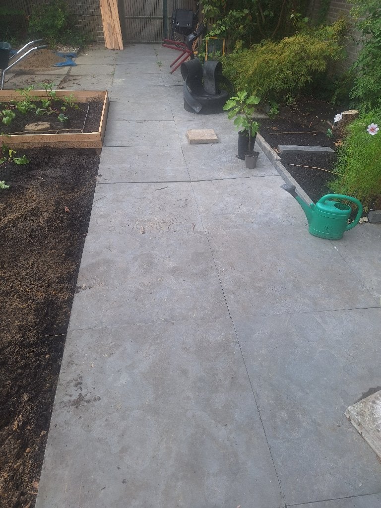 Tuin tegels 80 x 80cm circa 25 stuks, Ophalen, Gebruikt, Keramiek, 10 m² of meer