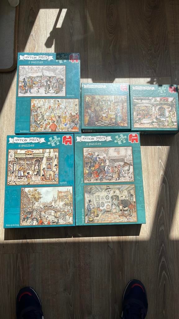 Anton Pieck puzzels, Hobby en Vrije tijd, Ophalen, 500 t/m 1500 stukjes, Zo goed als nieuw