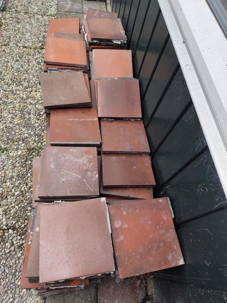 Oud gebakken klei terracotta vloertegels, Ophalen