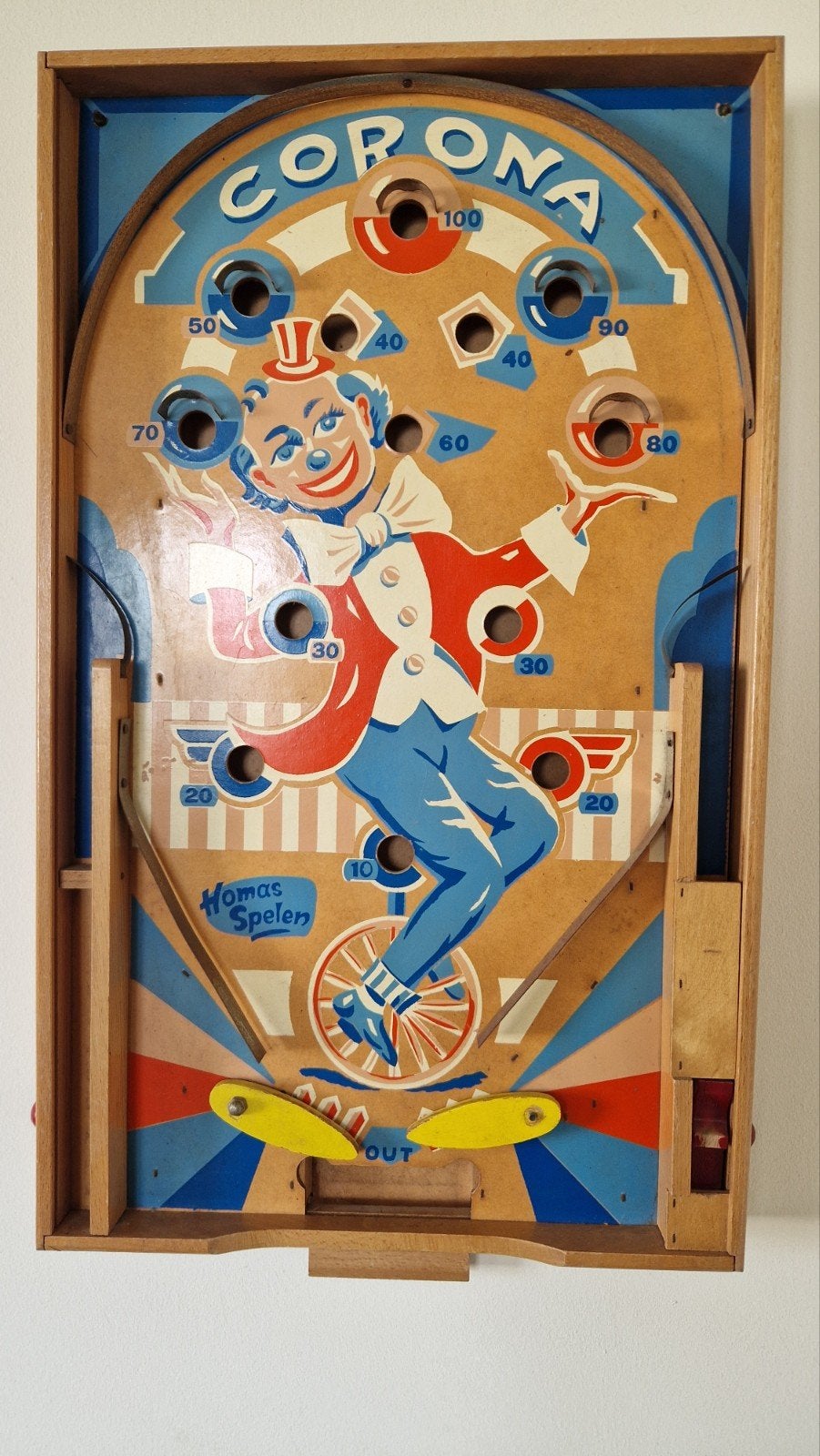 Vintage Corona Flipperkast - Homas Spelen, Ophalen of Verzenden, Jongen of Meisje