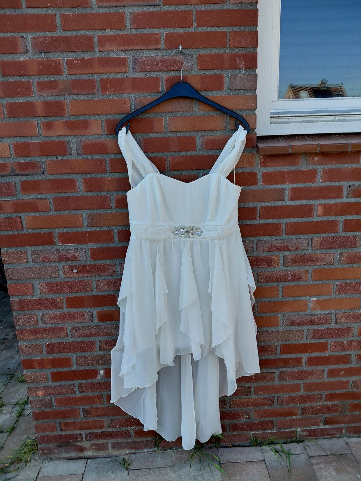 Witte trouwjurk/galajurk maat 44 - Nog nooit gedragen, Ophalen of Verzenden