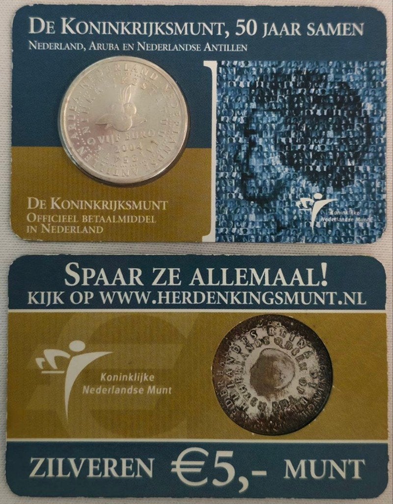 Nederland €5 – Koninkrijksmunt  – Coincard – Zilver, Postzegels en Munten, Munten | Nederland, Koningin Beatrix, Zilver, Euro's