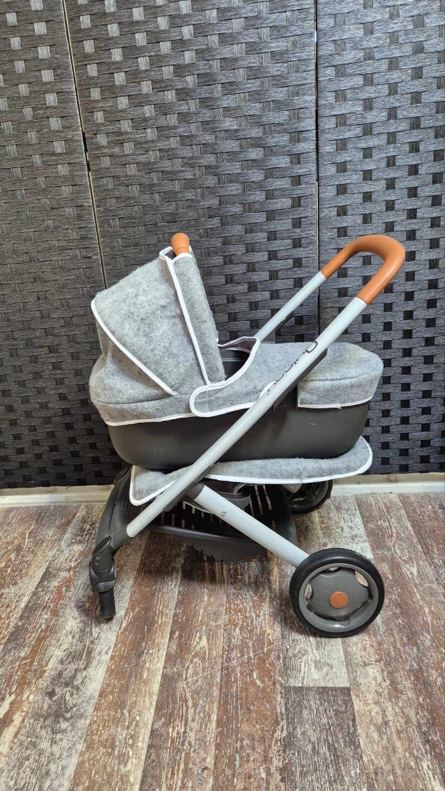 Smoby Quinny poppenwagen met reiswieg en muggennet, Ophalen