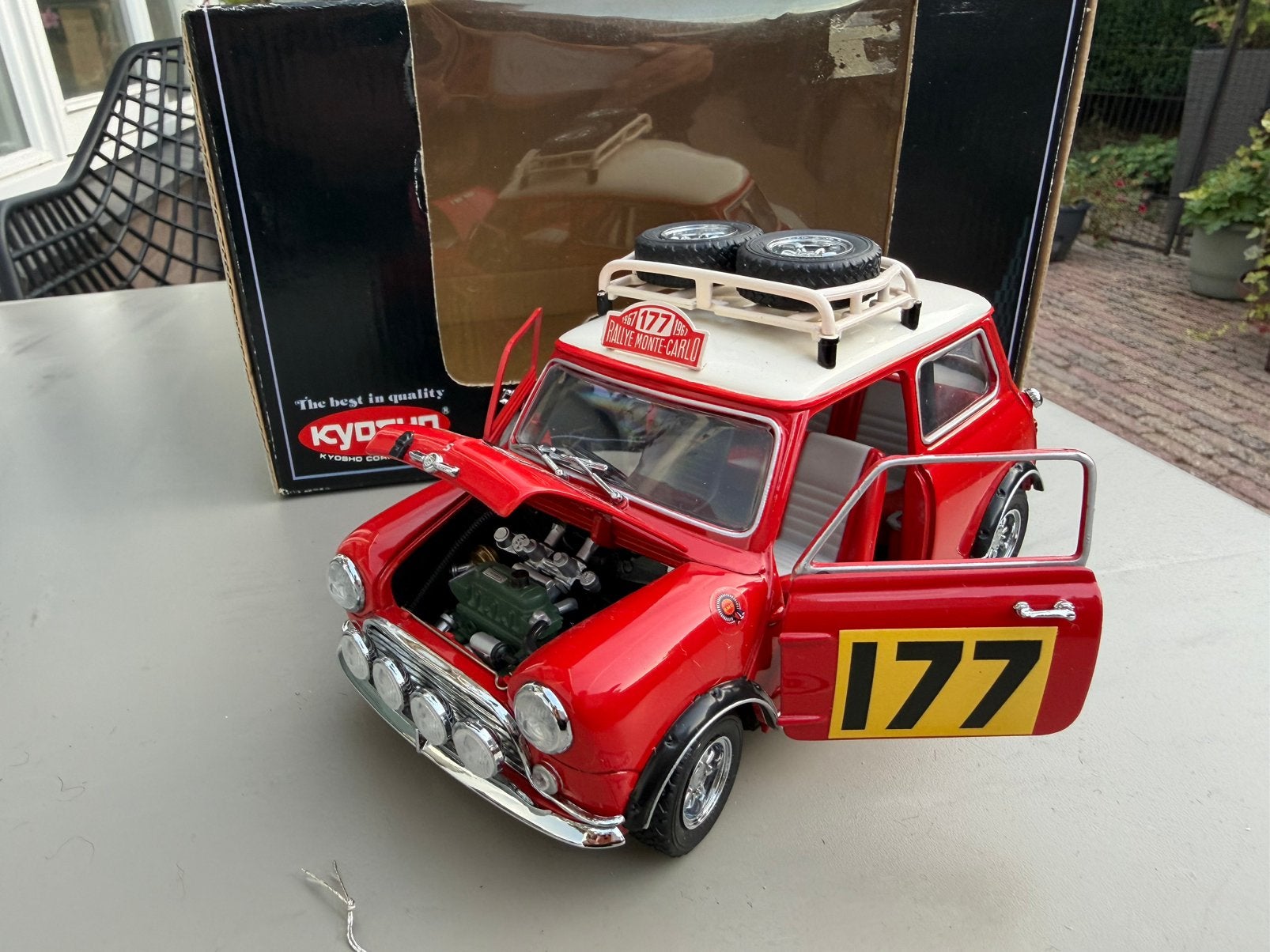 1/18 kyosho Morris mini cooper 1275 s ralley., Ophalen of Verzenden, Nieuw, Auto, Kyosho