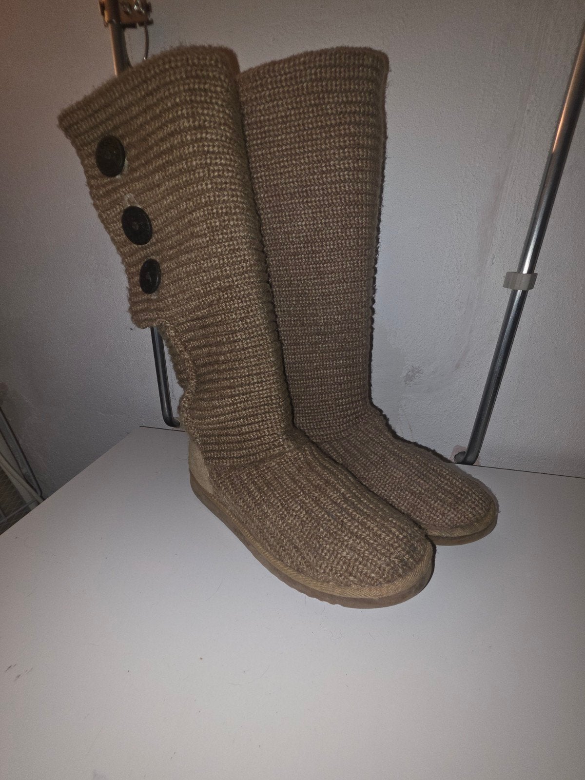 Originele UGGs gebreide laarzen - Maat 40, Kleding | Dames, Hoge laarzen, UGG, Bruin, Ophalen of Verzenden