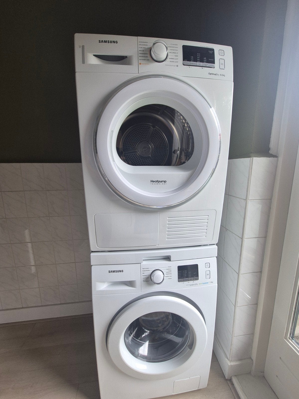 wasmachine en droger van Samsung, 8 tot 10 kg, Ophalen of Verzenden, Gebruikt, 85 tot 90 cm