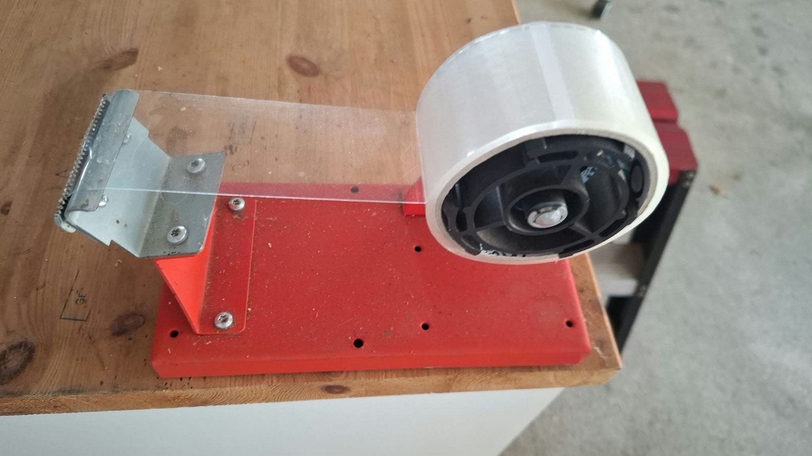 Tapedispenser rood., Ophalen of Verzenden, Gebruikt