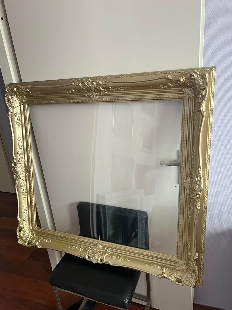 Grote Brocante schilderijlijst met perplex, Ophalen