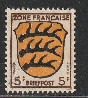 Bez.zone Fr 1945 3 Würtemberg 5p, Postfris, Ophalen of Verzenden, Overige periodes, Postfris