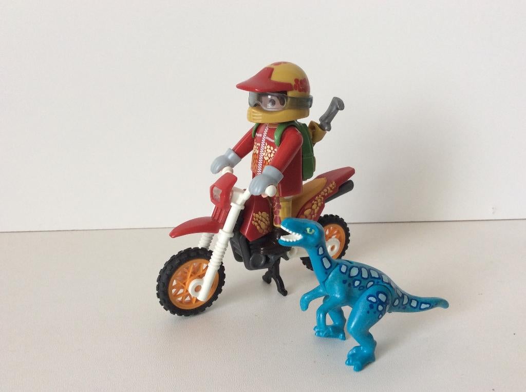 Playmobil 9431 dino motorcrosser met raptor, Ophalen of Verzenden, Gebruikt, Complete set