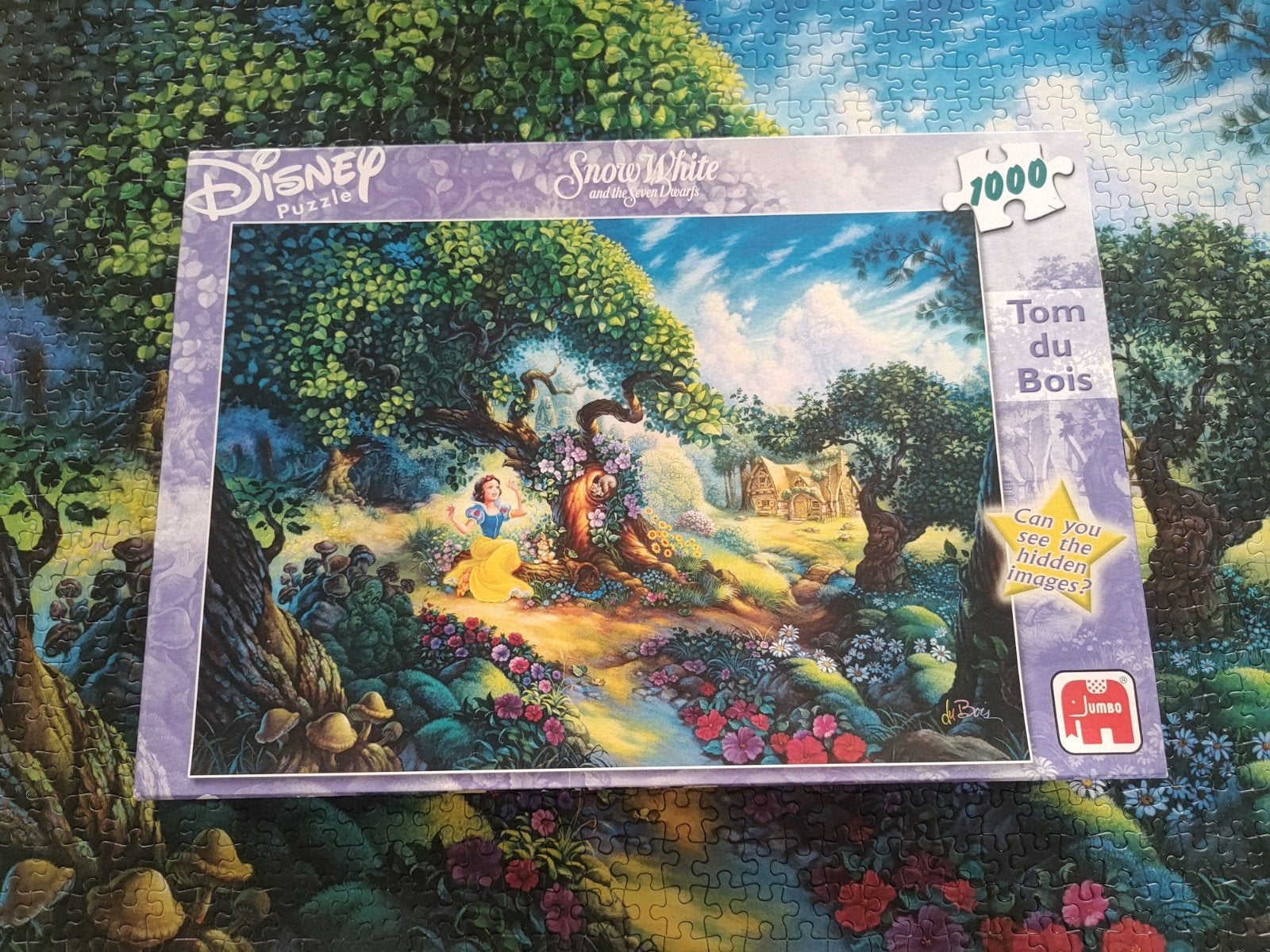 Jumbo Tom Dubois disney puzzel 1000 stukjes Sneeuwwitje, Hobby en Vrije tijd, Ophalen of Verzenden, 500 t/m 1500 stukjes, Zo goed als nieuw
