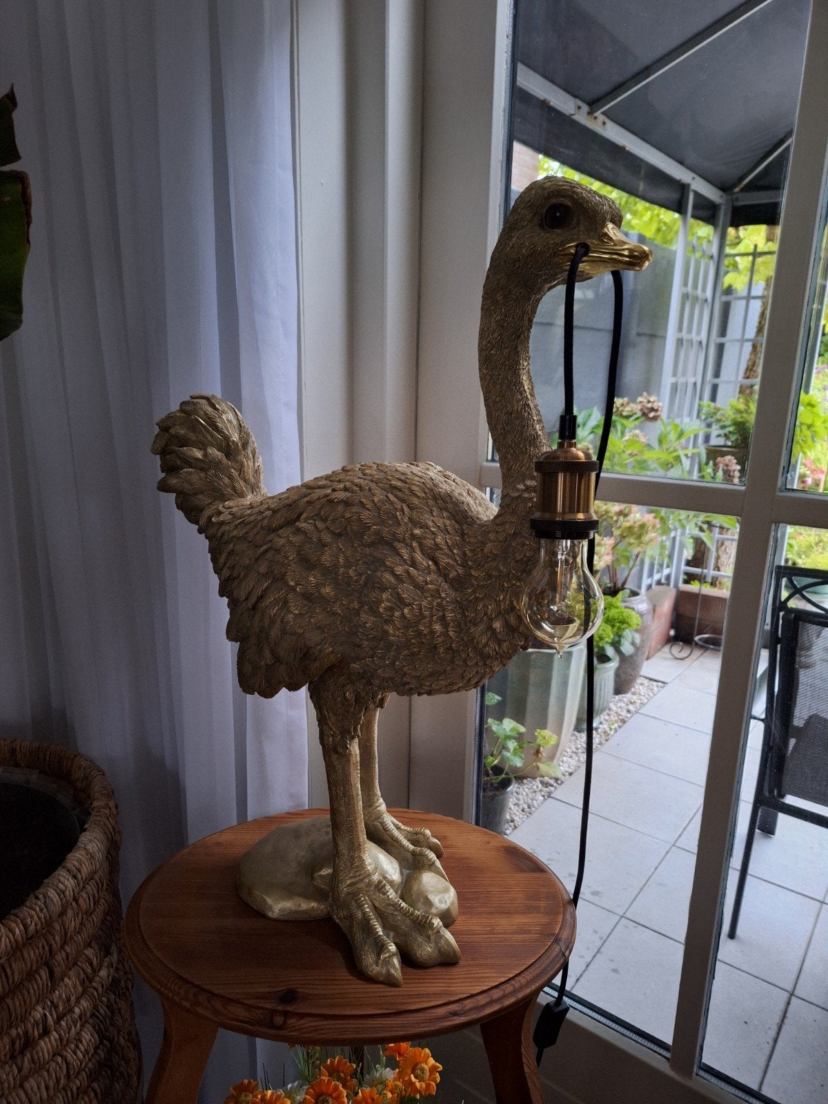 Gouden struisvogel lamp, Ophalen, Minder dan 100 cm