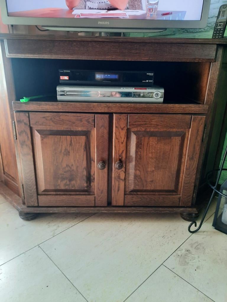 Houten TV hoekkast - 120x65x80 cm, Huis en Inrichting, Kasten | Televisiemeubels, Ophalen, Gebruikt, 100 tot 150 cm, Klassiek