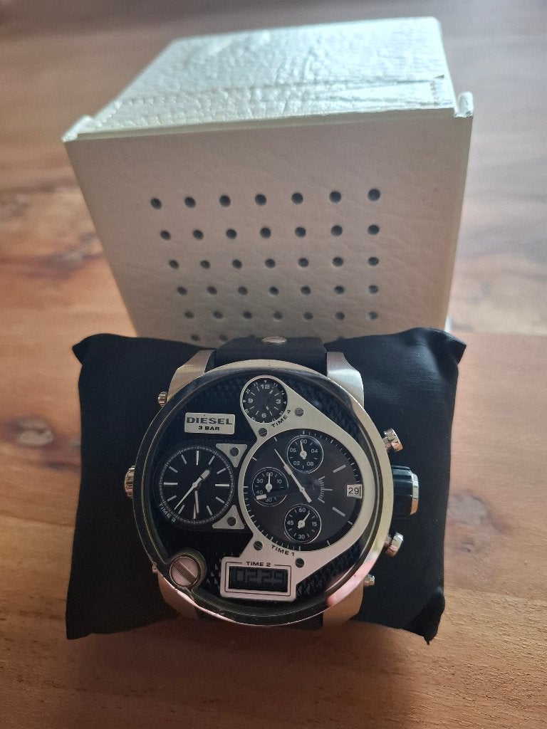 Diesel herenhorloge, Overige merken, Leer, Staal, Polshorloge