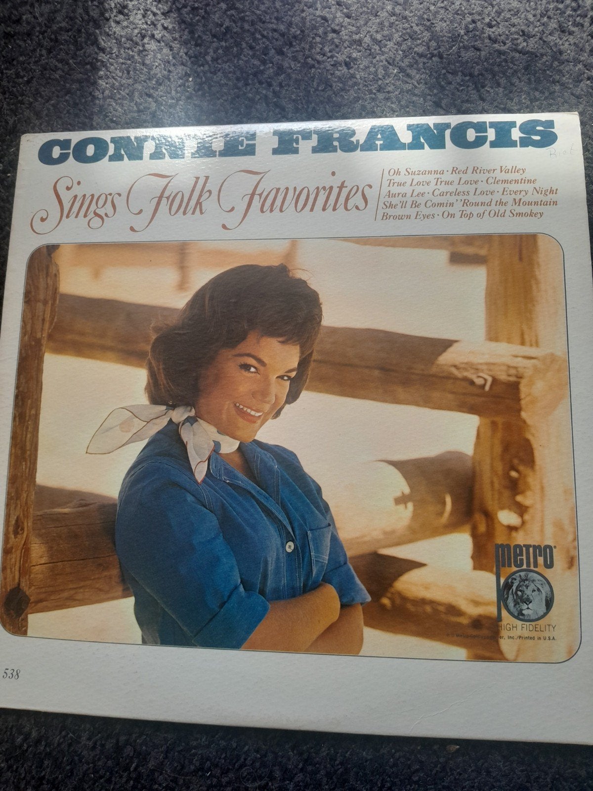 Connie Francis Sings Folks Favorites, Ophalen of Verzenden, Gebruikt, 12 inch